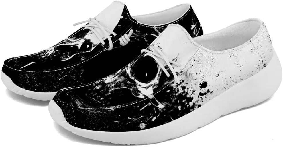 Skull Shoes for Men Women Slip-on Loafers Graffiti Shoes Gifts for Women Men