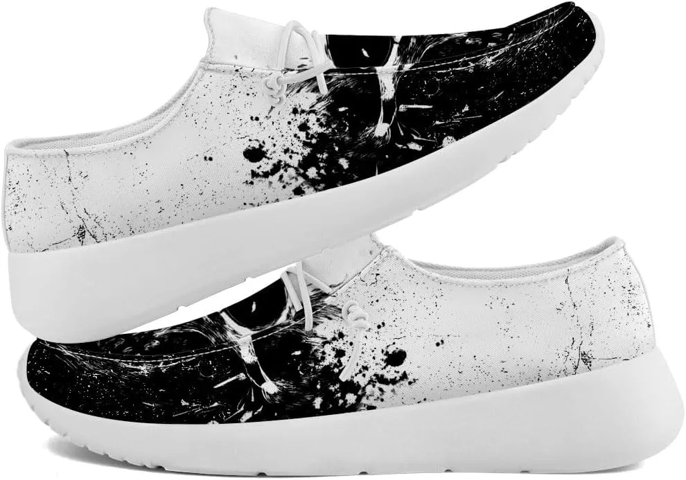 Skull Shoes for Men Women Slip-on Loafers Graffiti Shoes Gifts for Women Men