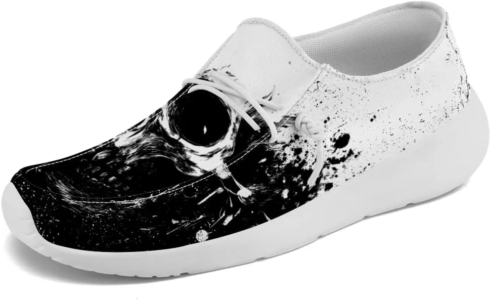 Skull Shoes for Men Women Slip-on Loafers Graffiti Shoes Gifts for Women Men