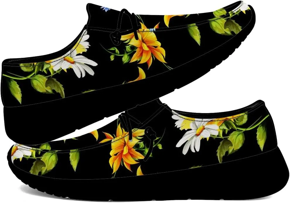 Sunflower Shoes Women Loafers Canvas Slip-on Shoes Sunflower Gifts for Women Men