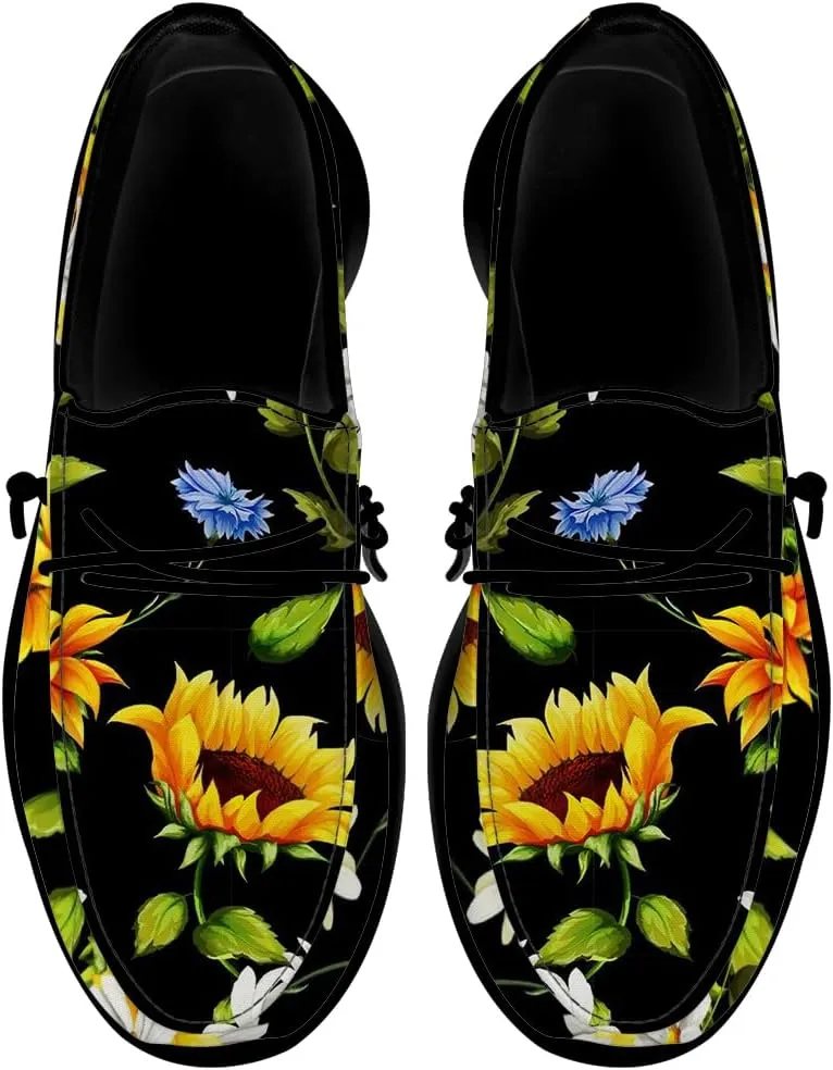 Sunflower Shoes Women Loafers Canvas Slip-on Shoes Sunflower Gifts for Women Men