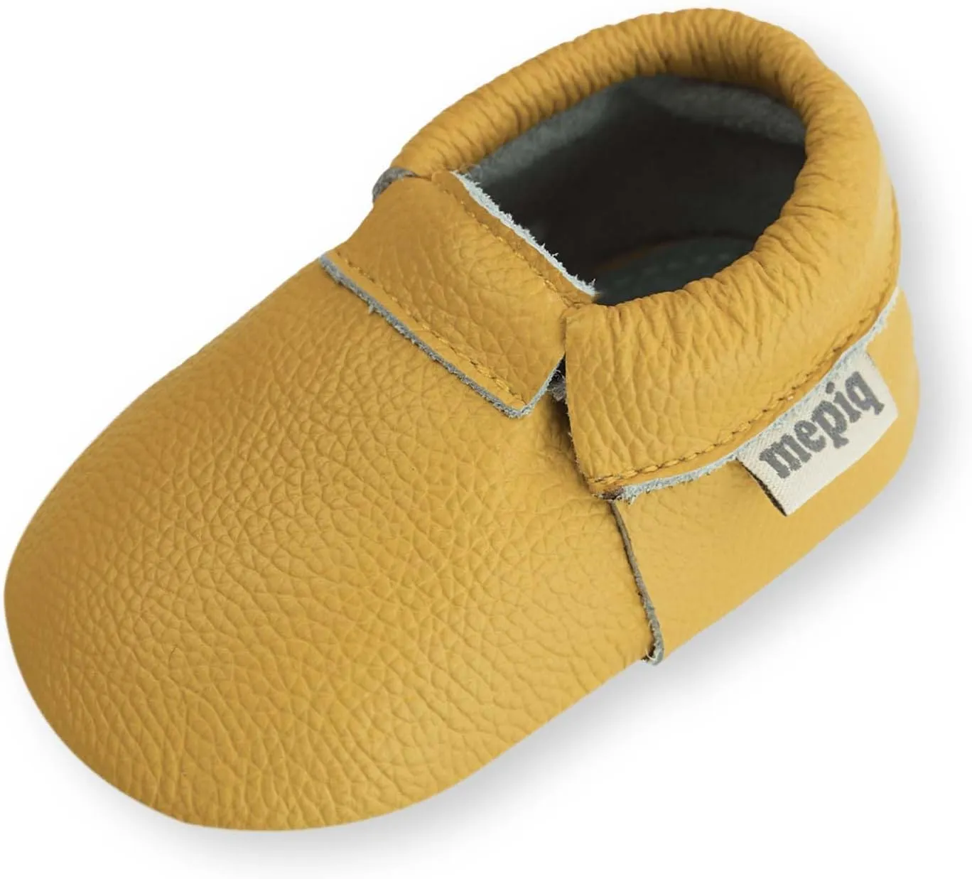 Toddler Moccasins Baby Shoes with Suede Sole, Soft Leather Anti Slip Crib Walking Baby Shoes Suitable for Indoor First Walking
