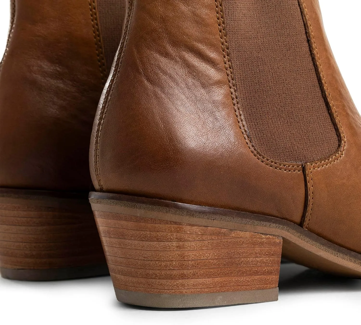 VELEZ Top Grain Leather Boots For Women- Comfortable Ankle Boot - Casual Booties Low Heels - Metallic Toe Cap - Handmade Stylish Shoes - Womens Casual Fashion Walking