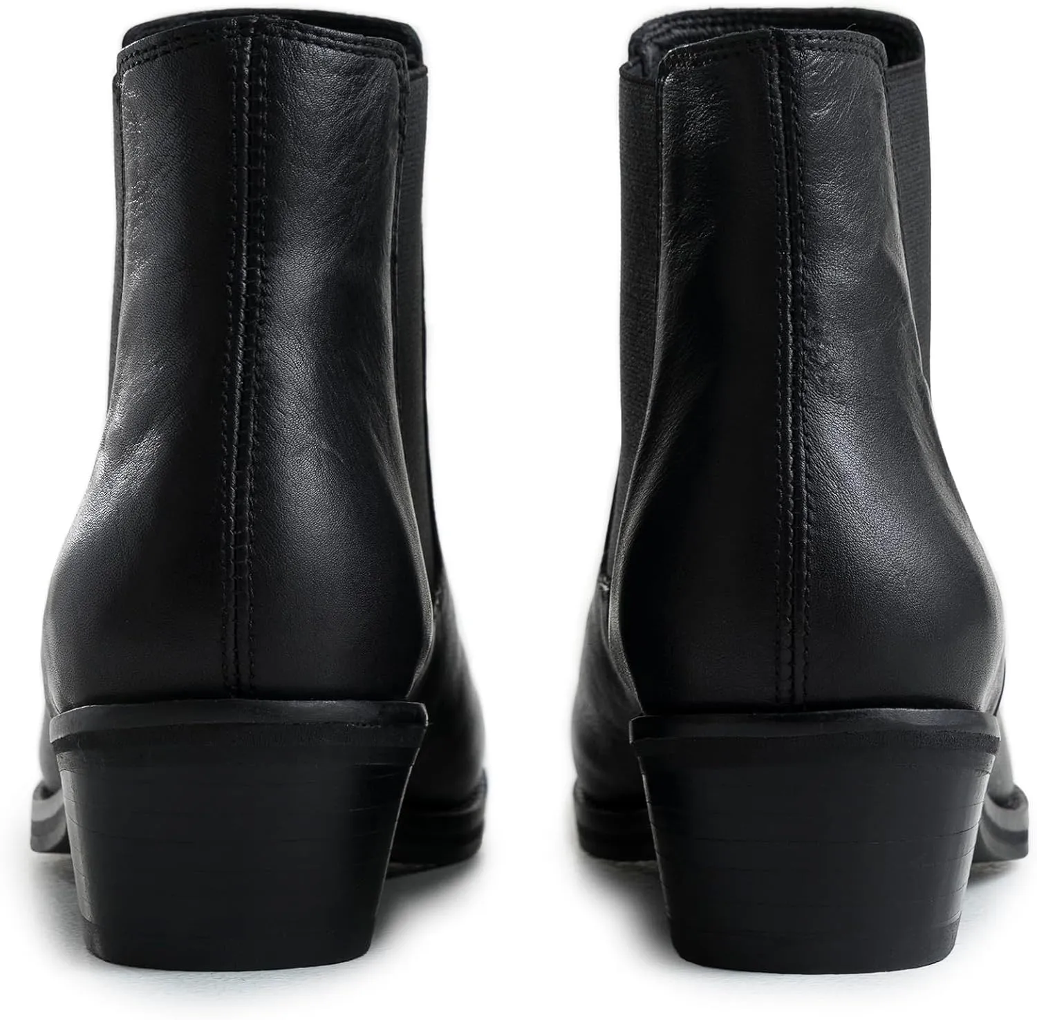 VELEZ Top Grain Leather Boots For Women- Comfortable Ankle Boot - Casual Booties Low Heels - Metallic Toe Cap - Handmade Stylish Shoes - Womens Casual Fashion Walking