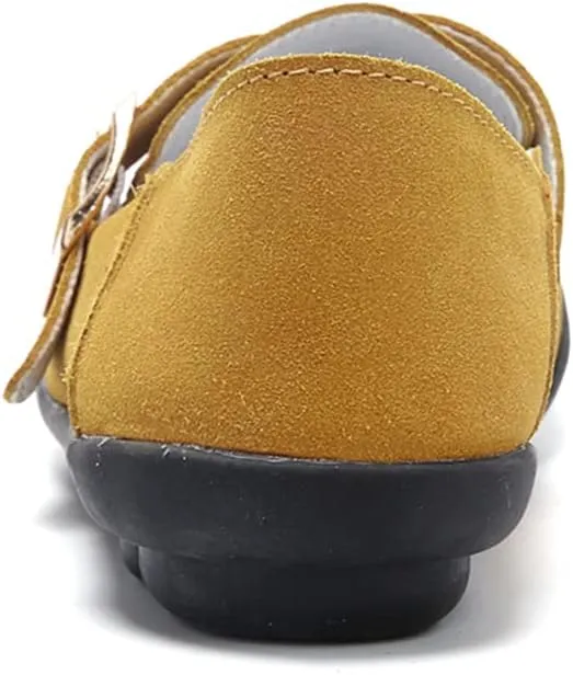 WERWAES Women's Round Toe Loafer Flat Ladies Comfortable Faux Suede Driving Moccasins Work Shoes Cute Loafers Slip On Dancing Flat