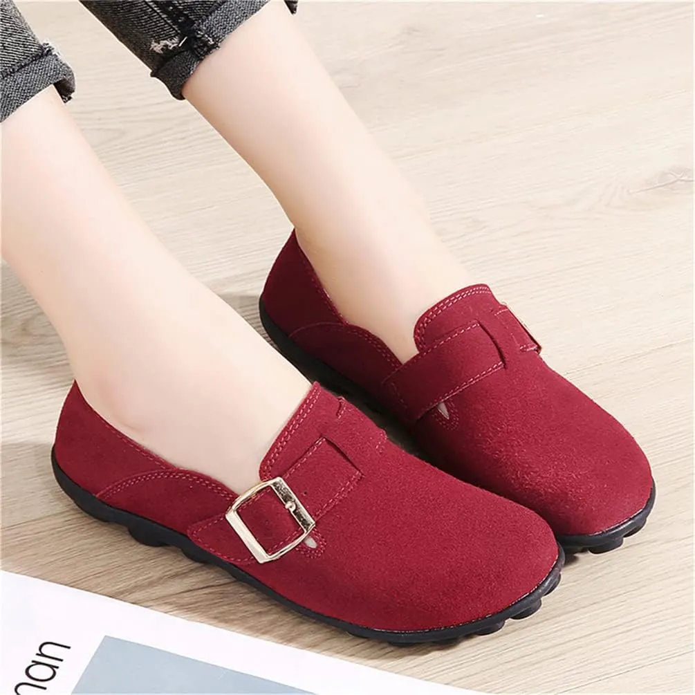 WERWAES Women's Round Toe Loafer Flat Ladies Comfortable Faux Suede Driving Moccasins Work Shoes Cute Loafers Slip On Dancing Flat