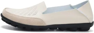 Women's Casual Round Toe Moccasins Comfortable Leather Breathable Slippers Arch Support Memory Foam Insoles Driving Outdoor Walking Nurse Breathable Driving Fashion Moccasins