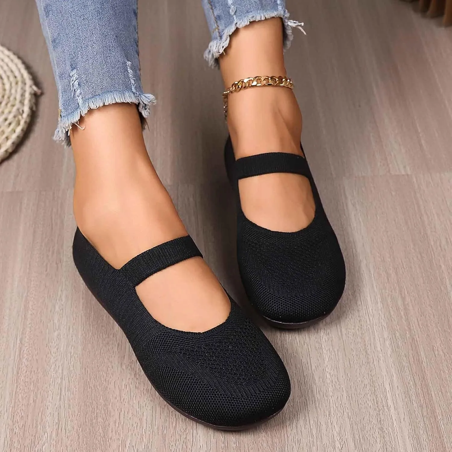 Women's Casual Shoes Everyday Comfort Breathable Design Ideal Summer Slip On Style with Flat Sole Lady Slip Shoe