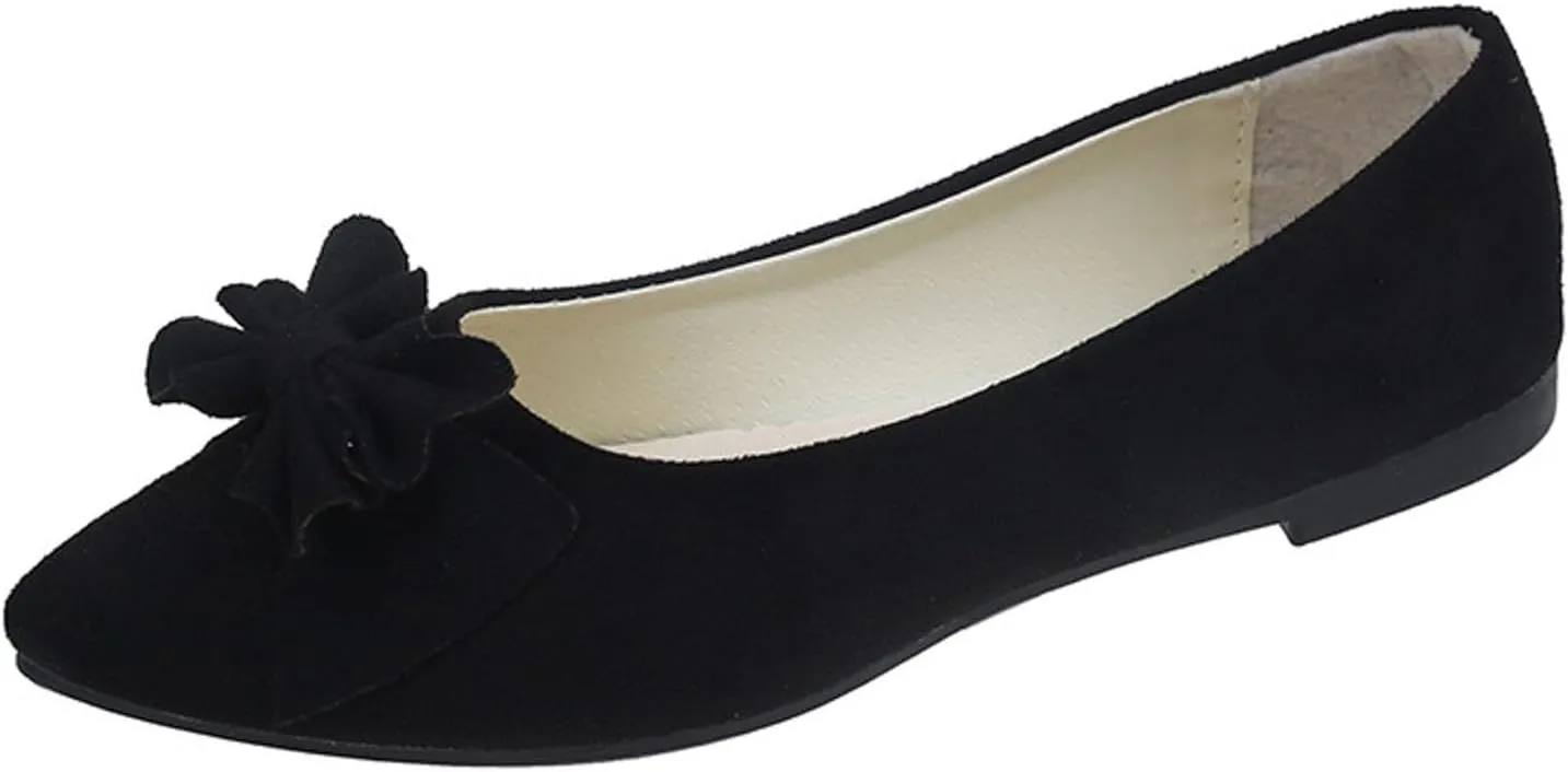 Women's Casual Slip On Ballet Comfortable Low Heel Dress Shoes for Everyday Wear with Versatile Outfit Pairing