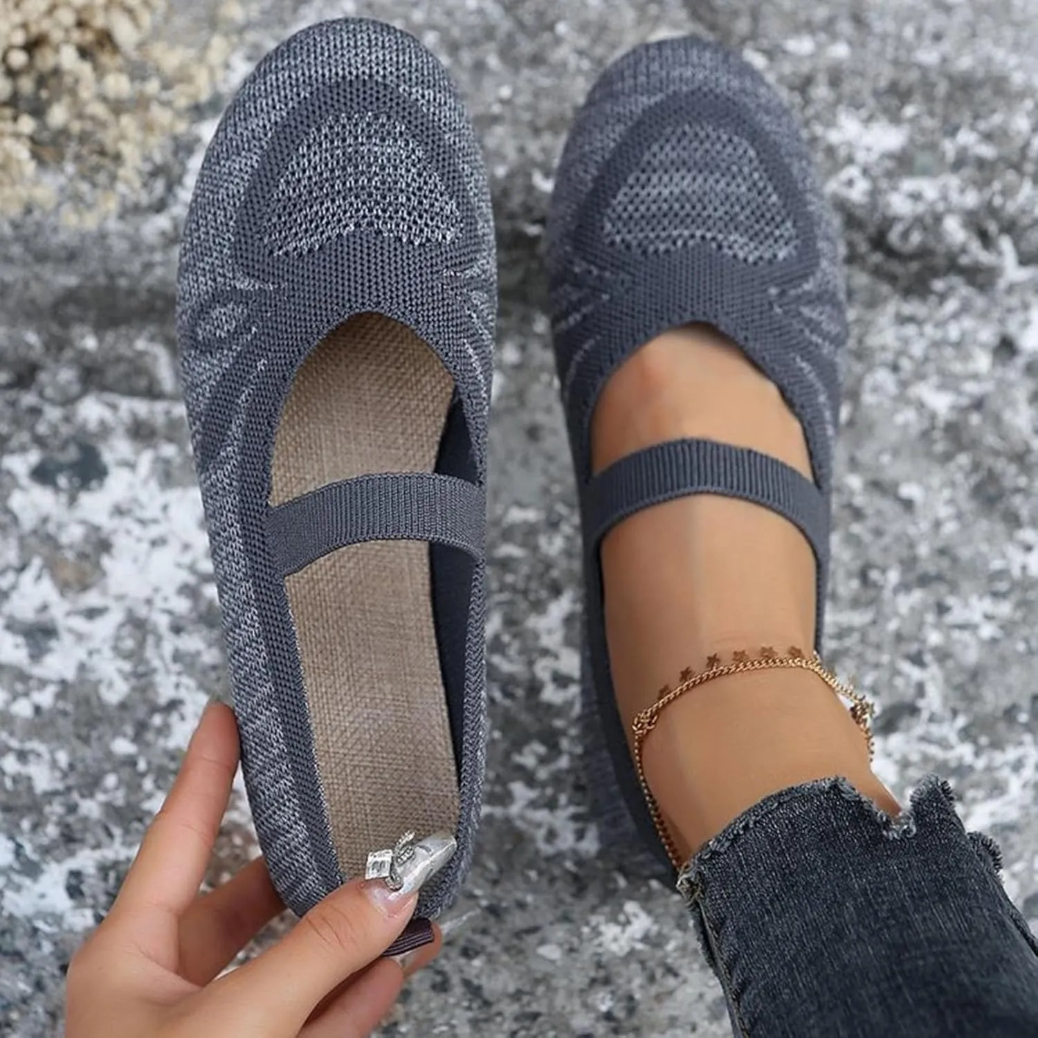 Women's Casual Slip On Shoes Breathable Comfortable Flat Loafers for Everyday Wear Lightweight Support Shoes Summer