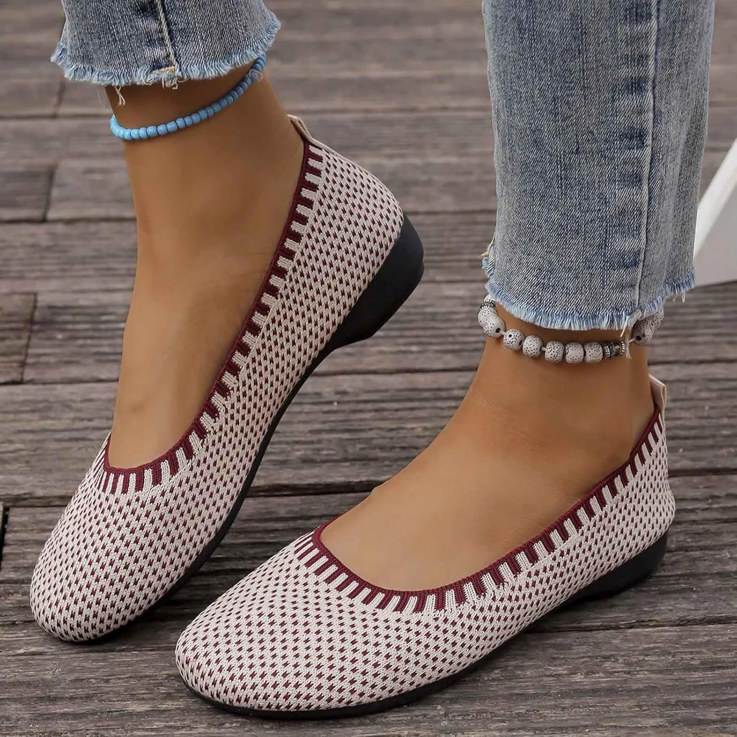 Women's Casual Slip On Shoes Breathable Lightweight Flat Comfortable Everyday Wear for Spring Summer Fall