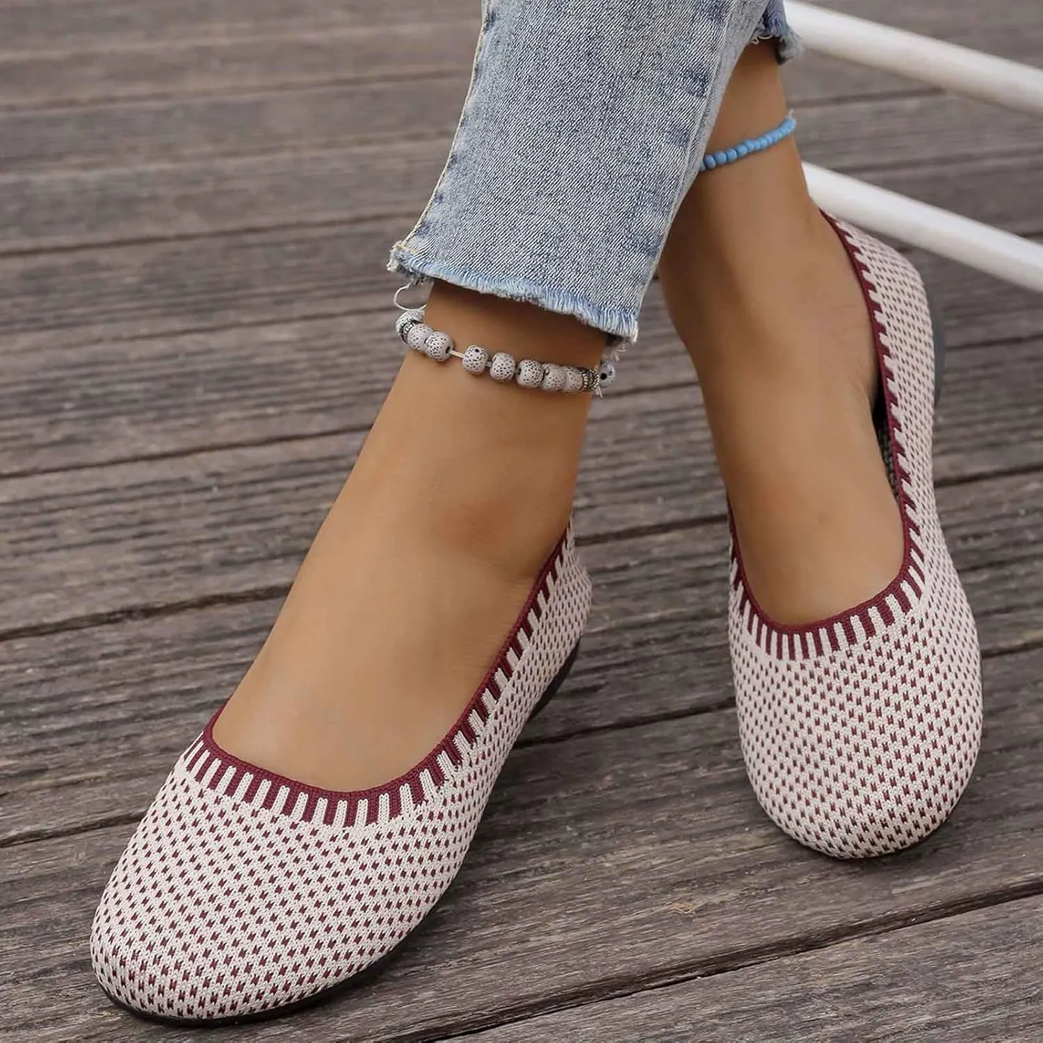 Women's Casual Slip On Shoes Breathable Lightweight Flat Comfortable Everyday Wear for Spring Summer Fall