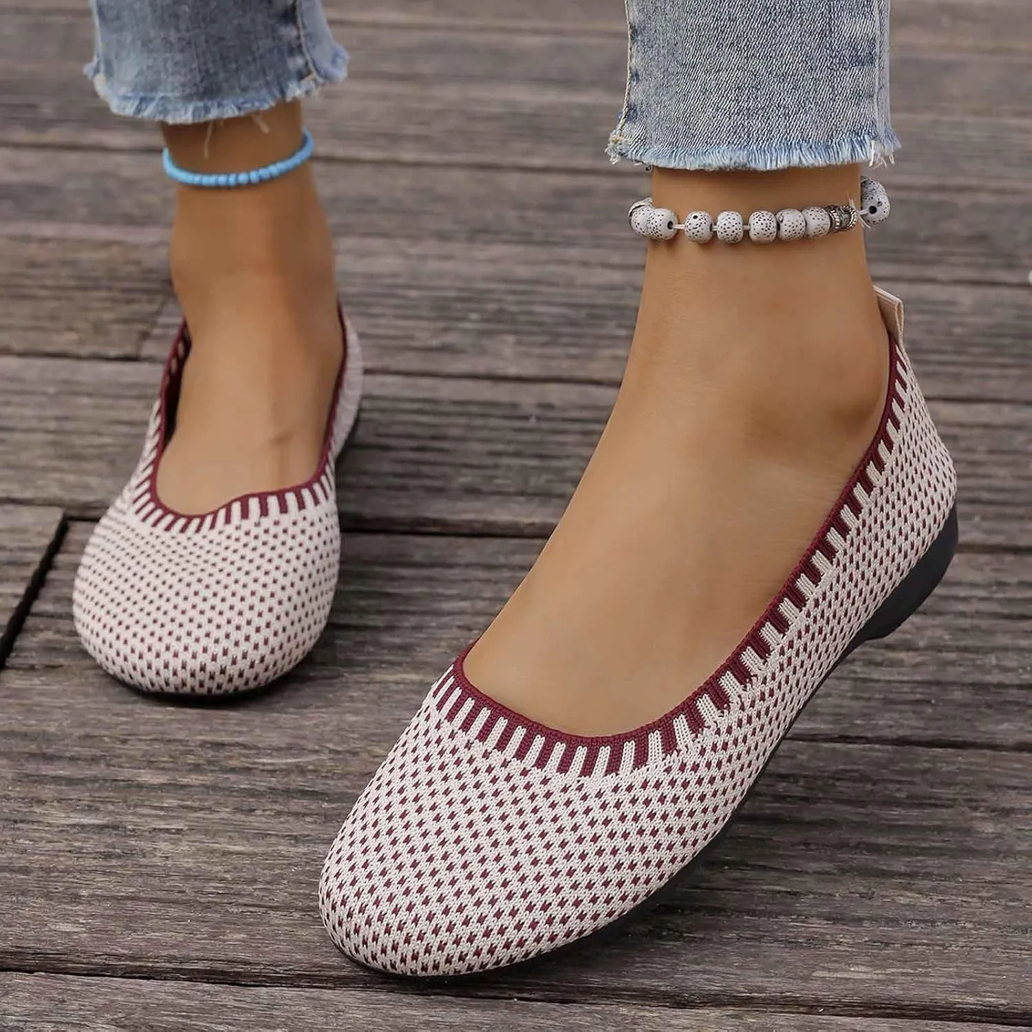 Women's Casual Slip On Shoes Breathable Lightweight Flat Comfortable Everyday Wear for Spring Summer Fall