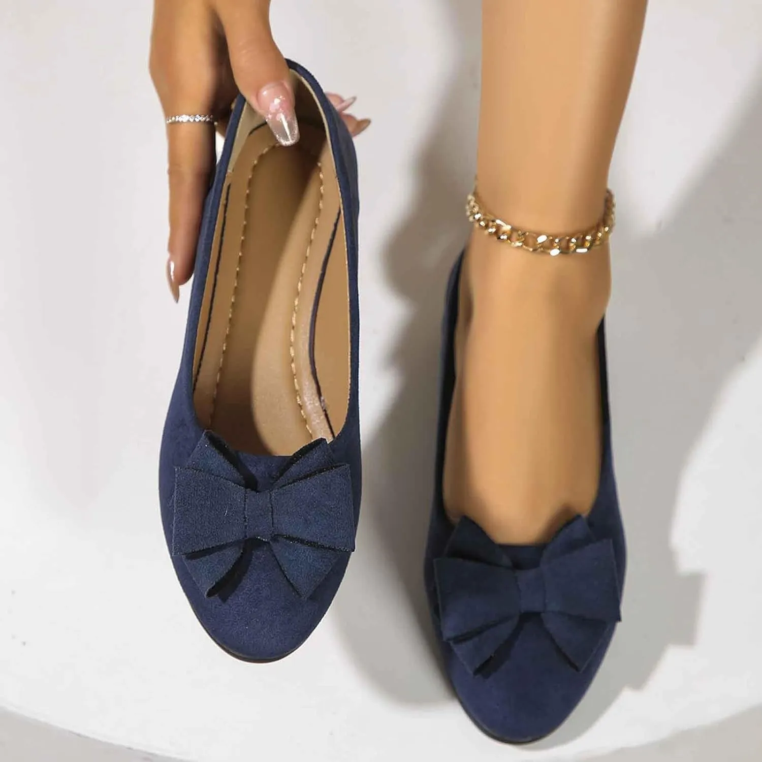 Women's Casual Slip On Shoes Wedge Heel Comfortable Everyday Wear Versatile Footwear for Work Dates Leisure Stylish