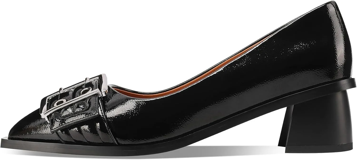 Women's Chunky Low Block Heels Mary Jane Closed Toe Work Pumps, Comfortable Pointed Toe Dress Wedding Shoes,Women's Loafers Leather Penny Loafers Fashion Low Heel Dressy Shoes