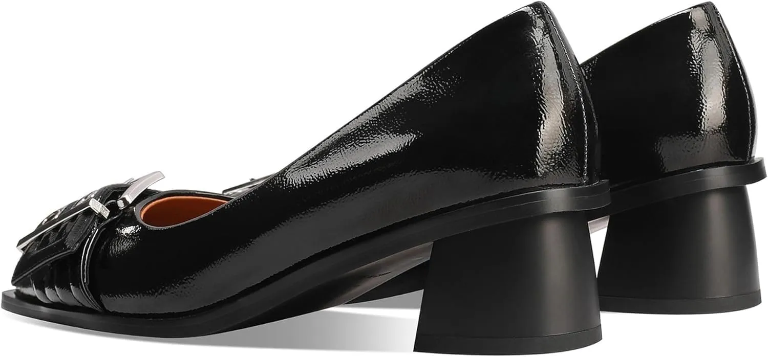 Women's Chunky Low Block Heels Mary Jane Closed Toe Work Pumps, Comfortable Pointed Toe Dress Wedding Shoes,Women's Loafers Leather Penny Loafers Fashion Low Heel Dressy Shoes