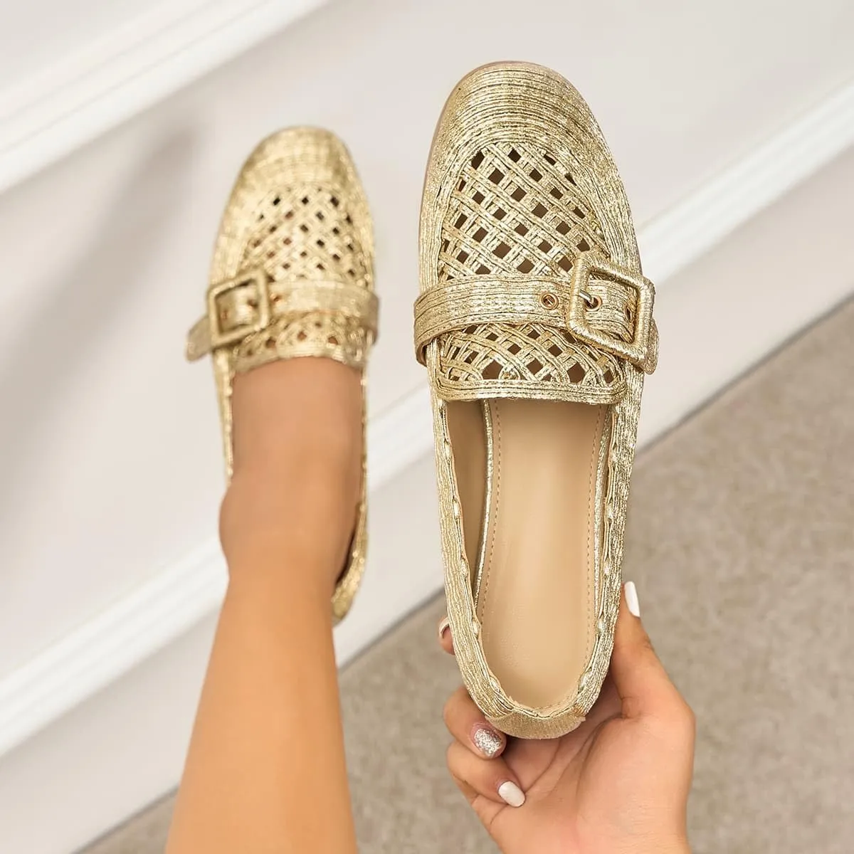 Women's Loafer Ballet Flats Casual Comfortable Business Office Dressy Mary Jane Flats Shoes for Women