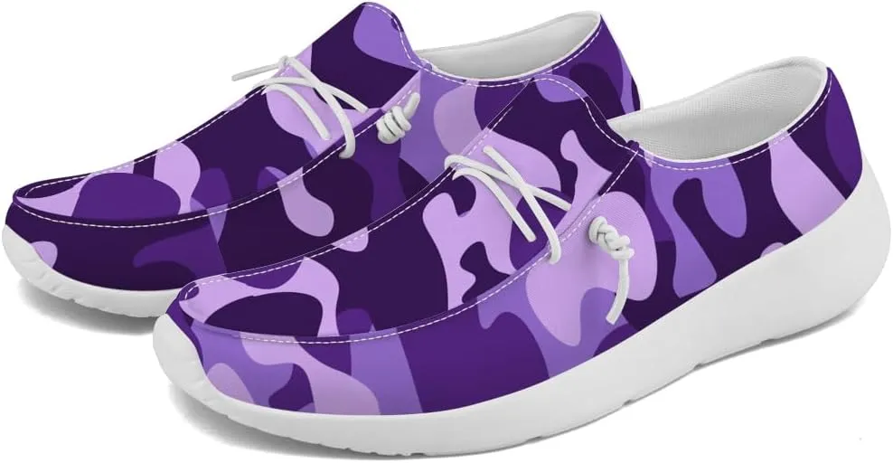 Women's Men's Loafers Slip-on Shoes Camouflage Shoes Gifts for Women Men