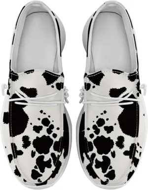 Women's Men's Loafers Slip-on Shoes Cow Print Shoes Gifts for Women Men