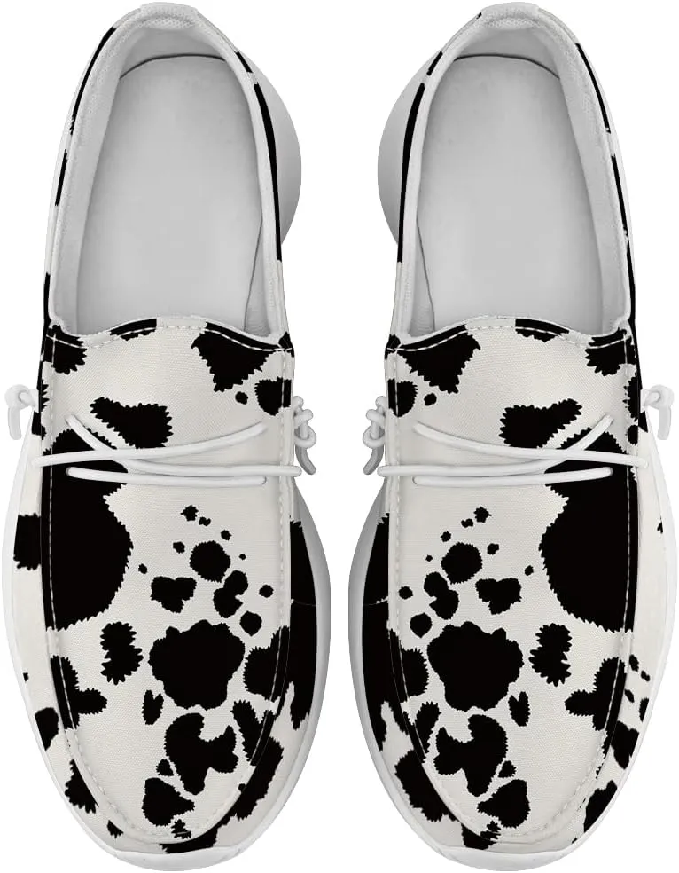 Women's Men's Loafers Slip-on Shoes Cow Print Shoes Gifts for Women Men