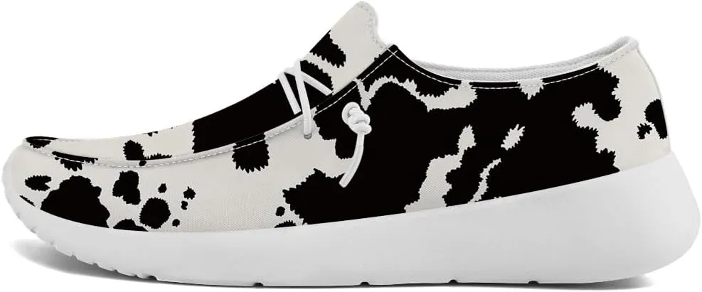 Women's Men's Loafers Slip-on Shoes Cow Print Shoes Gifts for Women Men