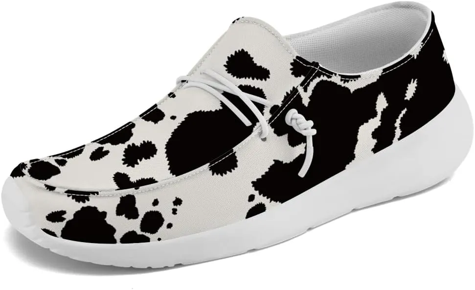 Women's Men's Loafers Slip-on Shoes Cow Print Shoes Gifts for Women Men
