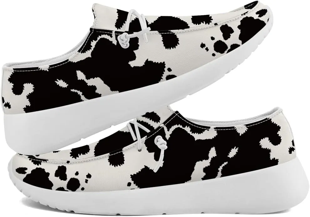 Women's Men's Loafers Slip-on Shoes Cow Print Shoes Gifts for Women Men