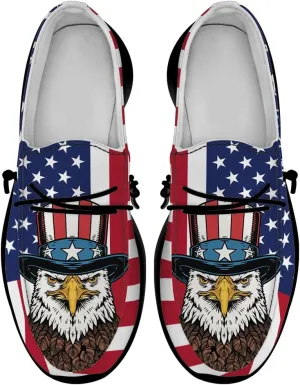 Women's Men's Loafers Slip-on Shoes Flag Eagle Shoes Gifts for Women Men