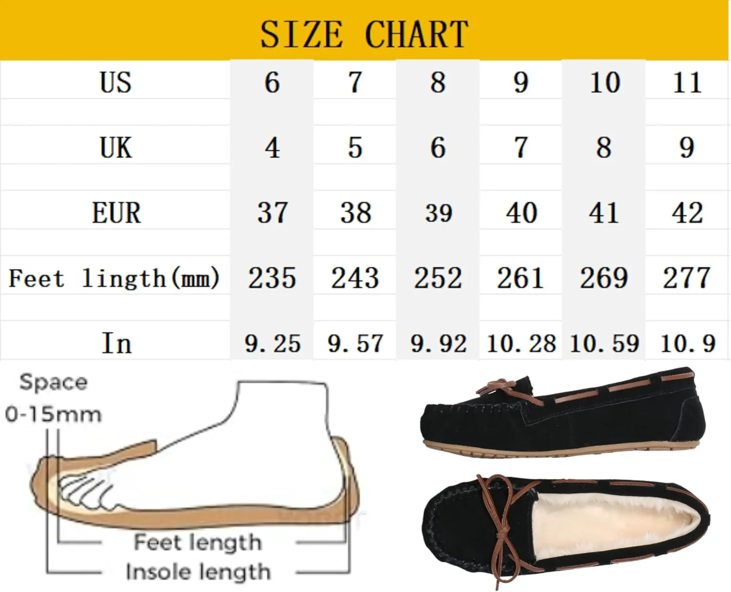 Women's Moccasin Slippers Cow Suede Warm Faux Fur Pile Lined Lace-Up Bow Cozy Indoor & Outdoor Slip On Loafers Shoes for Women